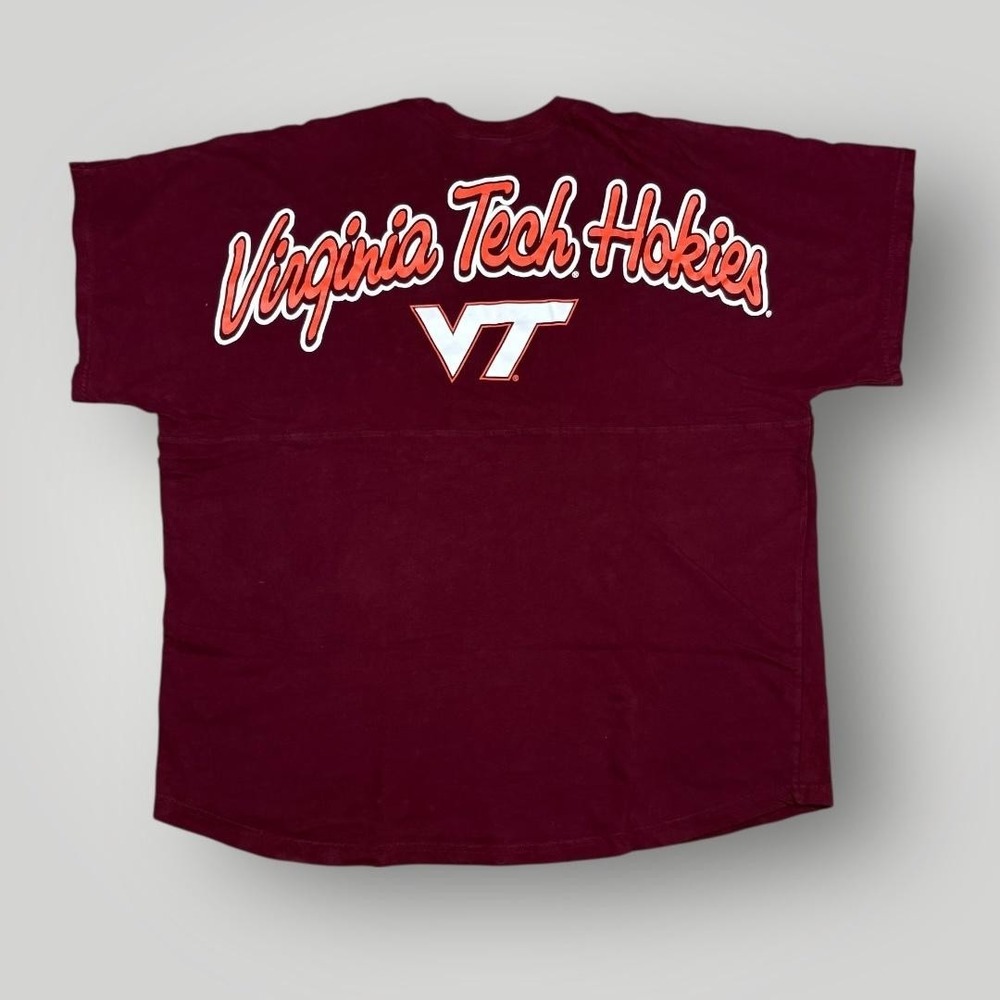 Virginia Tech Hokies Shirt Womens XL Red NCAA Football Knights Apparel VT Tee‎